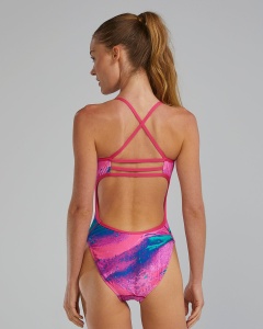 TYR - costum inot intreg pentru femei - Durafast Elite Trinityfit Diffusion Swimsuit - Plasma - 26 (XS) - Img 10