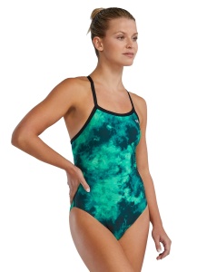 TYR - costum inot intreg pentru femei - Durafast Lite Diamondfit Miasma Swimsuit - Blue - 26 (XS) - Img 8