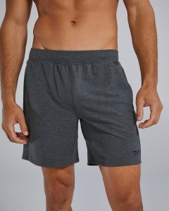TYR - pantaloni scurti - UltraSoft Men's Midweight Terry A.M. Shorts - Charcoal | Heather - Img 5