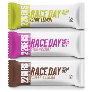 226ers - baton energizant endurance fuel bar - race day - bucatele ciocolata alba choco bits capsuni - 40g - Img 3
