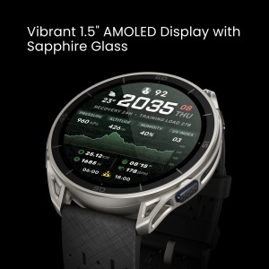 Amazfit Cheetah 2 Ultra, ceas smartwatch trail running GPS, carcasa titan - Titanium 47mm - Img 5