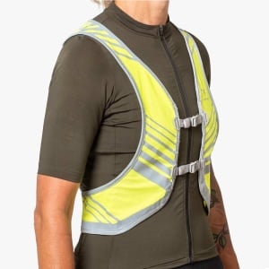 Apidura - vesta reflectorizanta ciclism Packable Visibility Vest, dimensiune S-M - verde fluo gri - Img 4