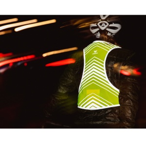 Apidura - vesta reflectorizanta ciclism Packable Visibility Vest, dimensiune S-M - verde fluo gri - Img 10