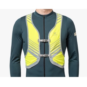 Apidura - vesta reflectorizanta ciclism Packable Visibility Vest, dimensiune L-XL - verde fluo gri - Img 3