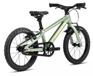 Bicicletă copii Orbea MX 16 - Metallic Green Artichoke (Matt) - Yellow (Matt) - Img 3