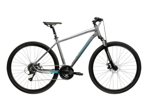 Bicicleta Trekking Kross Evado 3.0 28 inch gri Shimano Acera