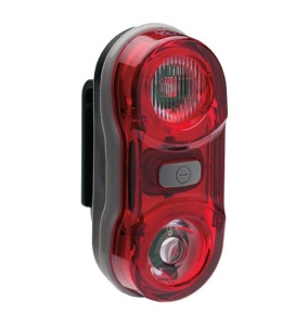 Bikefun - lumina spate bicicleta (stop spate) Twin, baterii, 2 Leds - negru
