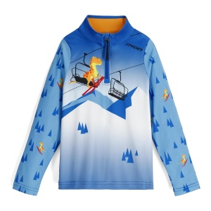 Bluza Baieti Spyder International 1/2 Zip Cobalt T-Rex
