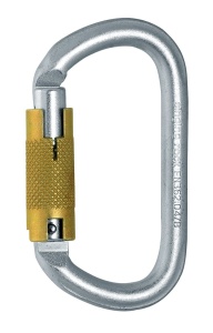 Carabinieră Singing Rock de oțel ovală 30kN Triple Lock K4241ZO07