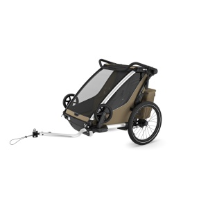 Carucior multisport double Thule Chariot Cross 2, Faded Khaki New