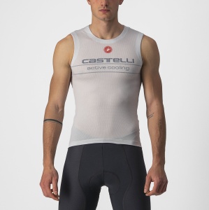 Castelli - bluza de corp fara maneci - Active Cooling Sleeveless - 25-35 gr C - gri argintiu - Img 5