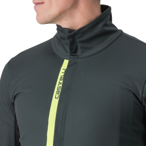 Castelli - Jacheta ciclism vreme rece sau iarna, Entrata Jacket - verde inchis rover galben fluo - Img 5