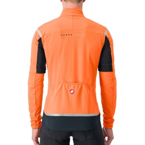 Castelli - Jacheta ciclism vreme rece sau iarna Perfetto RoS Convertible Jacket - portocaliu gri inchis - Img 2
