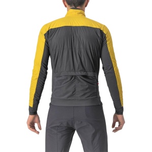 Castelli - Jacheta ciclism vreme rece si vant, maneca lunga Unlimited Puffy Jacket - galben Goldenrod gri inchis - Img 2