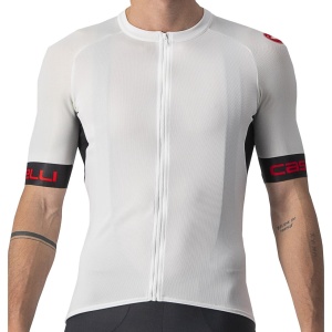 Castelli - tricou ciclism barbati cu maneca scurta Entrata VI jersey - alb negru rosu - Img 5