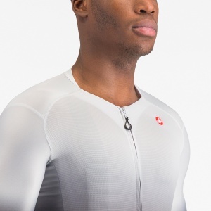 Castelli - tricou ciclism maneca scurta tailored fit cu protectie solara - Upf Jersey - 20-38 gr C - gri argintiu - Img 4