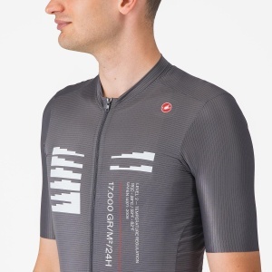 Castelli - tricou ciclism maneca scurta tailored fit - Espresso R--A/D Jersey - gri inchis Smokey - Img 3