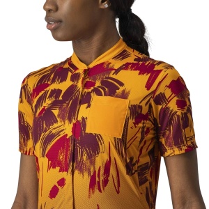 Castelli - tricou ciclism pentru femei, maneca scurta Unlimited Sentiero jersey - portocaliu visiniu barbaresco - Img 6