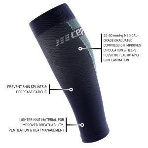 CEP - jambiere compresie - ultralight sleeves calf v3 W - blue | light blue - Img 3