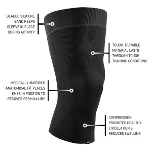 CEP - ortho genunchi - Mid Support Compression Knee Sleeve - Negru - Img 5