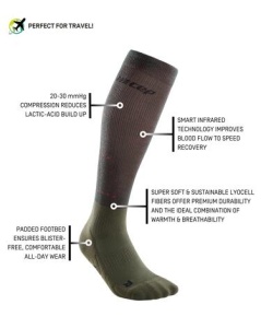 CEP - sosete compresie inalte - infrared recovery socks tall - forest night - Img 5