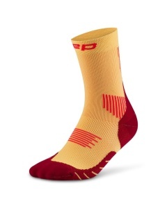 CEP - sosete compresie peste glezna - run socks mid cut 5.0 - marigold | burgundy - Img 2