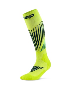 CEP - sosete compresie tall - Ski Touring Merino 3.0 - lime | blue - III