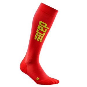 CEP Sosete de compresie 2.0 W pentru alergare Ultralight rosu-verde