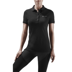 CEP - tricou sport tip polo cu maneci scurte pentru femei brand polo Shirt - negru verde lime - Img 2