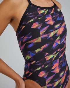 Costum înot întreg femei TYR Diamondfit Triadic - multicolor | rezistent clor - Img 4