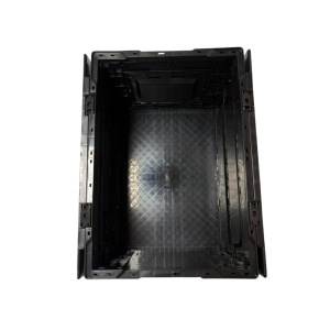 Cutie de depozitare pliabilă din plastic, 52x35x35cm, negru, stivuibilă, 50L Emd4x4 - Img 4