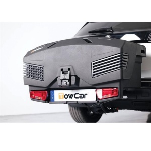 Cutie portbagaj pe carligul de remorcare TowBox Evo, Urban Negru - Img 9