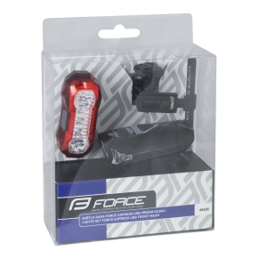 Force - Set lumini pentru bicicleta (far + stop) Force Express USB - negru - Img 5