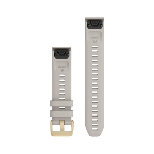Garmin curea silicon QuickFit 20 - crem Light Sand cu parte extra lunga pentru Fenix 5s/ 6s/ 7s D2 Delta S - Img 2