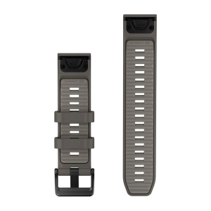 Garmin - curea silicon - QuickFit 22 watch band - Pebble Gray I Silver Gray - Img 2