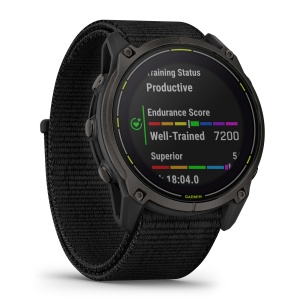 Garmin Enduro 3 - ceas ultra multisport cu GPS - ramă gri din titanium DLC si curea textilă neagră - Img 4