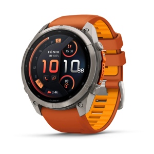 Garmin Fenix 9 Pro AMOLED inReach - 51 mm Titan Autumn Orange - Smartwatch Multisport Premium cu AMOLED