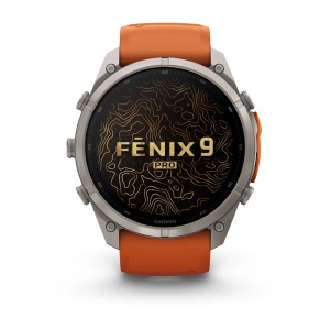 Garmin Fenix 9 Pro AMOLED inReach - 51 mm Titan Autumn Orange - Smartwatch Multisport Premium cu AMOLED - Img 2
