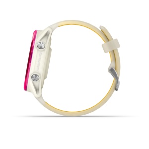 Garmin Forerunner 570 - 42 mm - ceas multisport cu GPS si AMOLED - alb mango roz Raspberry Aluminium with Translucent Bone | Mango Band - Img 7