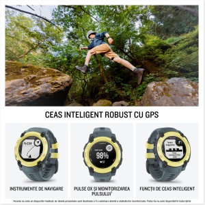 Garmin INSTINCT E - 40 mm galben Lime - smartwatch robust cu GPS - Img 10