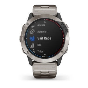 Garmin - quatix 6x Solar Titanium - ceas inteligent premium cu GPS cu functii avansate pentru sport si navigatie - 51mm diametru - Img 2