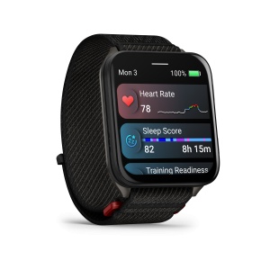 Garmin - Venu X1 - smartwatch cu GPS și AMOLED - Negru cu spate din titan argintiu și curea din nailon ComfortFit neagră - Img 5