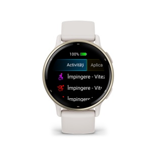 Garmin - Vivoactive 5 smartwatch cu GPS și AMOLED - ramă Cream Gold - carcasă Ivory şi bratara din silicon - Img 5