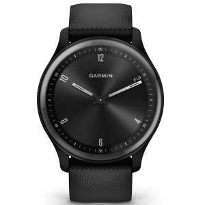 Garmin - Vivomove Sport - carcasa neagra cu bratara silicon neagra