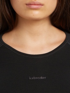 Icebreaker - bluza de corp - 200 ZoneKnit LS Crewe W - Black - L - Img 5