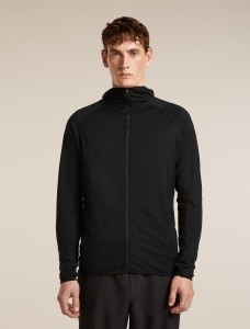 Icebreaker - hanorac - 150 MerinoFine Ace LS Zip Hoodie UPF - Black - L