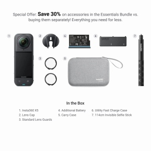 Insta360 X5 Camera Video Sport 8K 360° - Essential Bundle - Img 2