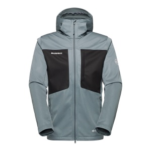 Jacheta Softshell Barbati Mammut Ultimate VIII SO Hooded Strata-Black - Img 2