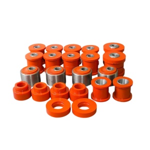 Kit bucse Nissan Patrol Y61 3.0 GU3 Excentrice Poliuretan Cu Bucse Caster Metalice, Albastru, 85 ShA Elast-Pol