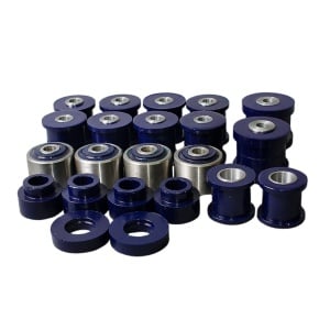 Kit Bucse Nissan Patrol Y61 GU3 3.0 Poliuretan cu bucse caster metalice, Albastre, 85 ShA Elast-Pol